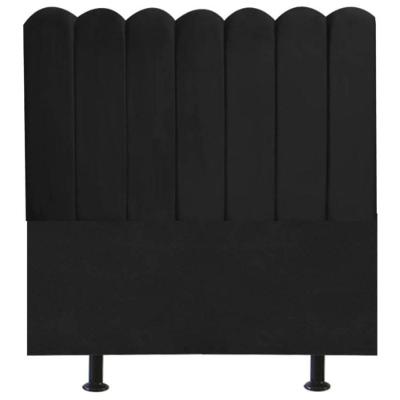 Cabeceira Nuvem Cama Box Solteiro 90 Cm Alanis Suede Preto