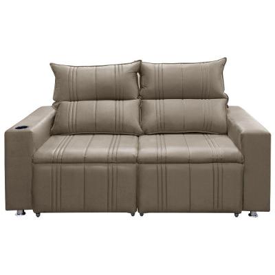 Sofá 2 Lugares Retrátil E Reclinável Madri 1,80m - Suede Bege