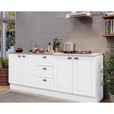 Kit De Cozinha Modulada 3 Peças Americana (2 Balcões. 1 Complemento) Branco - Henn