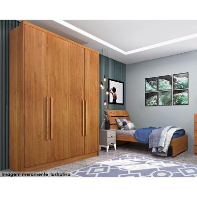 Guarda Roupa 4 Portas e 2 Gavetas Dinamarca Cinamomo - Tcil Móveis
