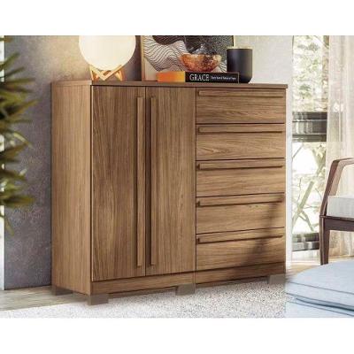 Cômoda Casal Málaga Gold 2 Portas e 5 Gavetas c/ Pés Jatoba - Santos Andirá