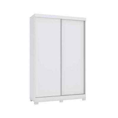 Guarda Roupa Solteiro 2 Portas de Correr e 2 Gavetas c/Pés N571 Branco - Kappesberg