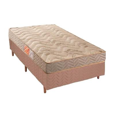 Cama Box Solteiro: Colchão Espuma Paropas D33 Pasquale + Base CRC Suede Clean(88x188)