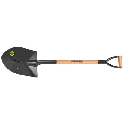 Pá De Bico 405-30 Em Aço Com Cabo De Madeira 74 Cm Com Empunhadura Metálica Ergonômica