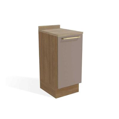 Gabinete de Cozinha Modulado Balcão Botanic M621 1 Porta c/Tampo 40cm Nogueira/Fendi/Nogueira - Kappesberg