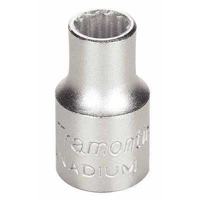 Soquete Estriado Em Aço Cromo Vanádio 11/32" - Encaixe 3/8" Tramontina Pro Tramontina