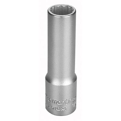 Soquete Estriado Longo Em Aço Cromo Vanádio 14 Mm - Encaixe 1/2" Tramontina Pro Tramontina