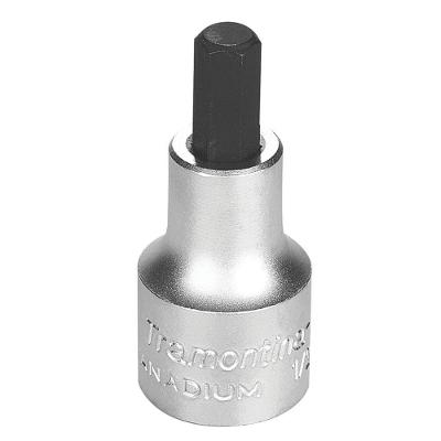 Soquete Em Aço Cromo Vanádio Ponta Hexagonal 10 Mm - Encaixe 1/2" Tramontina Pro Tramontina