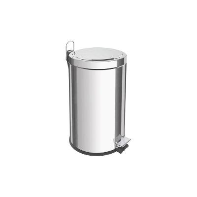 Lixeira Inox Com Pedal Brasil Com Acabamento Polido E Balde Interno Removível 12 L