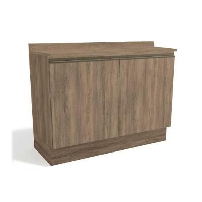 Balcão de Cozinha Modulado Maxxi G745 2 Portas c/Tampo 120cm Nogal/Nogal - Kappesberg