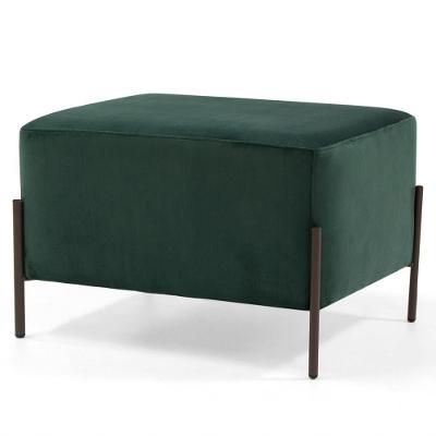 Puff Decorativo 60cm Base Aço Status Verde Musgo