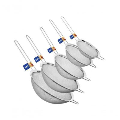 Jogo Peneiras Aço Inox 5 Peças 10, 14, 16, 18 E 20Cm - Yazi