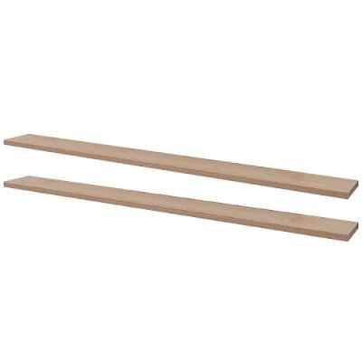 Kit 2 Prateleiras 100 X 25cm Carvalho Com Mão Francesa