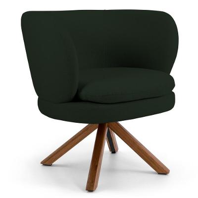 Poltrona Melissa Base Giromad Giratória B-303 Verde Musgo