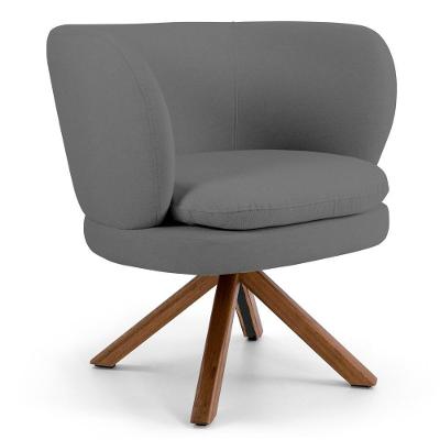Poltrona Melissa Base Giromad Giratória B-317 Cinza