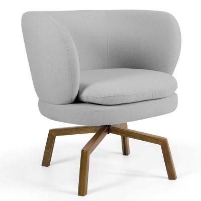 Poltrona Melissa Base Giratória Castanho C-315 Cinza Claro