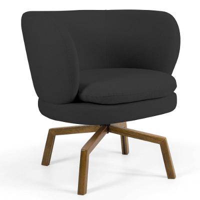 Poltrona Melissa Base Ka Giratória Castanho C-465 Chumbo