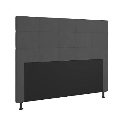 Cabeceira Stambul Para Cama Box Casal 140 Cm Suede Grafite - D'rossi