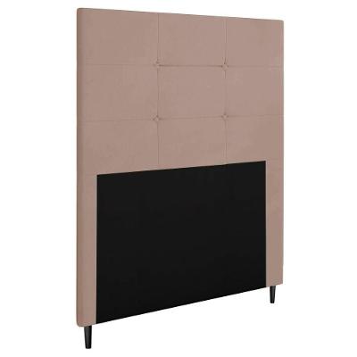 Cabeceira Luna Para Cama Box Solteiro 90 Cm Suede Bege