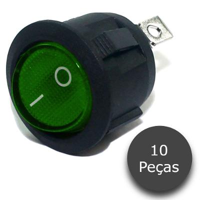 Chave Liga Desliga Kcd1 105-102 Neon 3 Terminais 10 Unid.