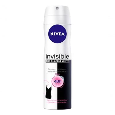Desodorante Aerosol Nivea Invisible Black & White Clear 150Ml