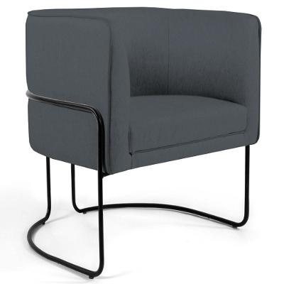 Poltrona Base Aço Betina C03 Corano Cinza Domi