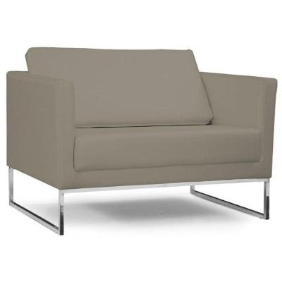 Poltrona Maia 106Cm C19 Corino Bege Escuro Domi