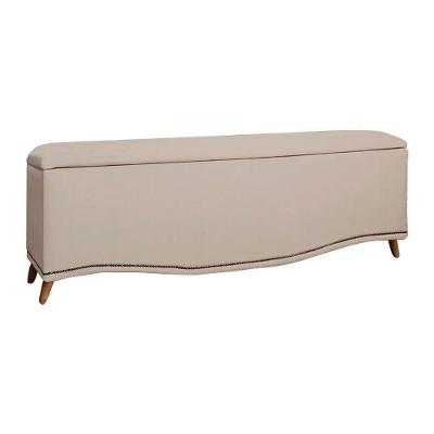 Calçadeira Sapateira Baú Holanda 160cm De Largura Linho Star Confort Capuccino