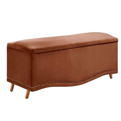 Calçadeira Sapateira Baú Holanda 160cm De Largura Veludo Star Confort Terracota