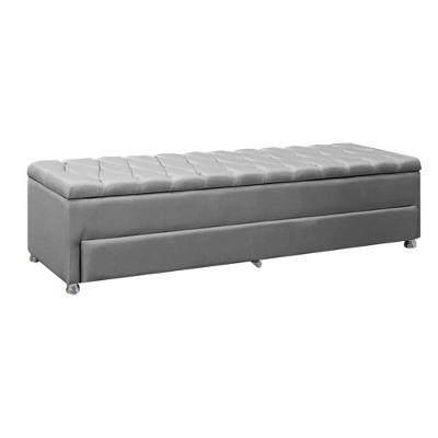 Calçadeira Sapateira Baú Munique 140cm De Largura Linho Star Confort Grafite