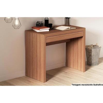 Mesa Escrivaninha Juvenil ME4107 c/ 1 Gaveta Amêndoa - Tecno Mobili