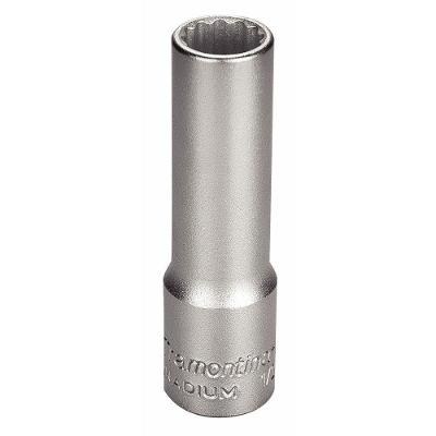 Soquete Estriado Longo Em Aço Cromo Vanádio 3/8" - Encaixe 1/2" Tramontina Pro Tramontina