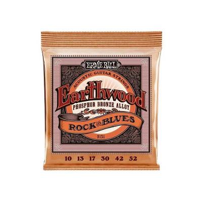Encordoamento 010"-052" P-violão Aço Earthwood Rock And Blues Phosphor Bronze Ernie Ball P02151