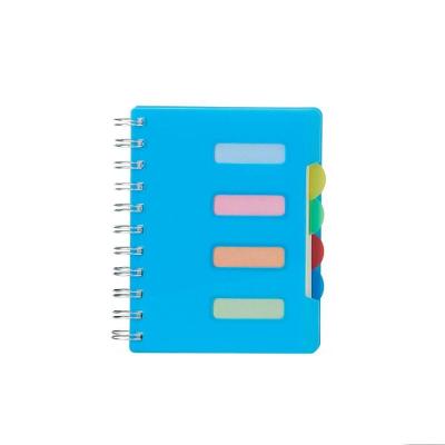 Caderno Pequeno Com Divisórias Espiral Anotações Pauta Azul
