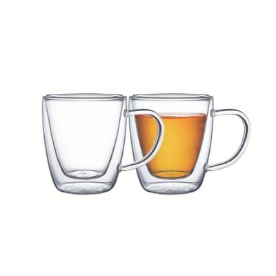 Conjunto De Xícaras Para Café E Chá Vidro Duplo Com Alças 2 Peças Tramontina