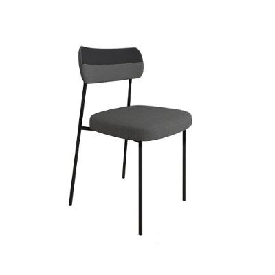 Cadeira Decorativa Estofada Sala De Jantar Mila Preto/Linho Cinza - Fdecor