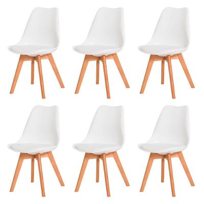 Kit 6 Cadeiras Leda Saarinen Branca Sala Cozinha Jantar