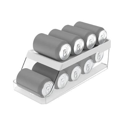 Organizador De Latas 9 Unidades Transparente E Branco Ou