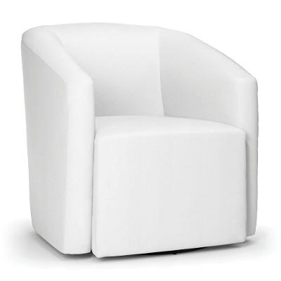 Poltrona Stella Max Corino Branco Base Giratória - D\'rossi