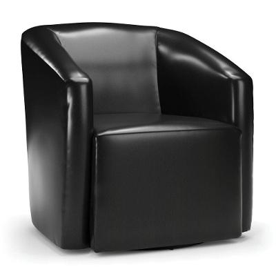 Poltrona Stella Max Corano Preto Base Giratória - D\'rossi