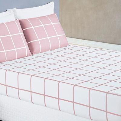 Jogo De Cama Lençol 200 Fios Austin Queen 03 Peças - Rosa