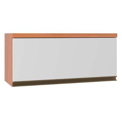 Armário Aéreo Cozinha Modulado Thela Macadâmia 1 Porta 80cm Freijo/Branco - Telasul