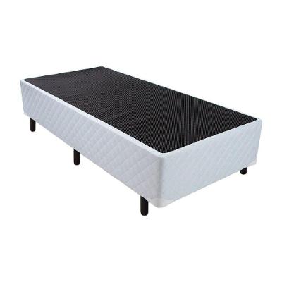 Cama Box Base Universal Solteiro Tecido White (88x188x24) - Luckspuma