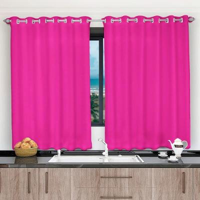 Cortina 2,00x1,20 Janela Sala Quarto Cozinha Tecido Liso Cor: Rosa Pink