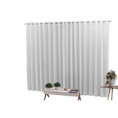 Cortina 4,00x2,30 Sala Quarto Cozinha Voil Forro Blackout Cor:gelo