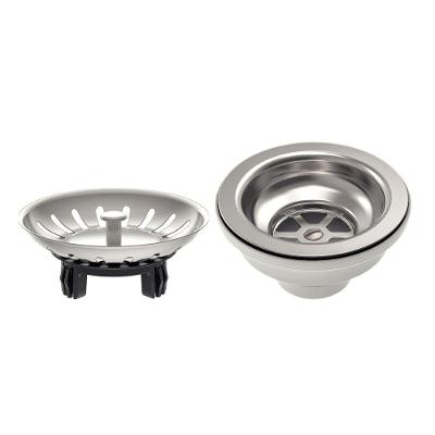 Válvula Econômica Para Pias E Cubas 4 1-2" Sem Escape Em Aço Inox E Polipropileno