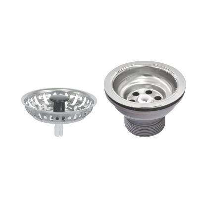 Válvula Econômica Para Pias Cubas E Tanques 3 1-2" Sem Escape Em Aço Inox E Polipropileno