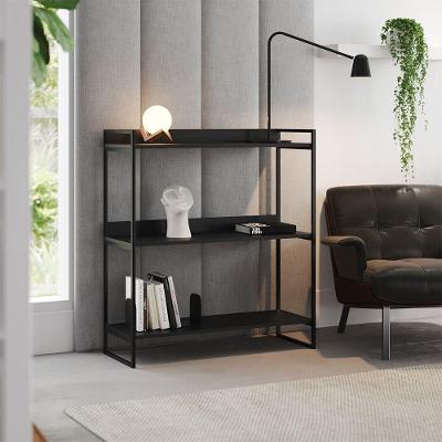 Aparador Industrial 3 Prateleiras Córdoba 95cm Preto - Cor: Preto