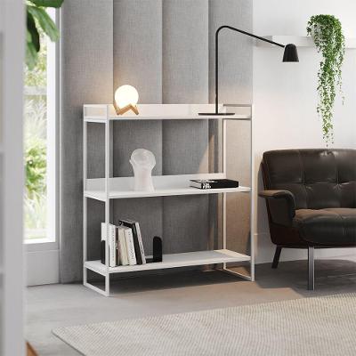 Aparador Industrial 3 Prateleiras Córdoba 95cm Branco - Cor: Branco
