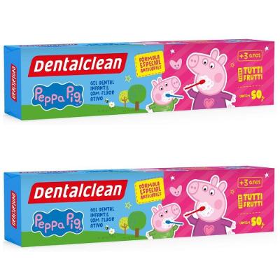 2x Gel Dental Infantil Peppa Pig Com Fluor 50g - Dentalclean